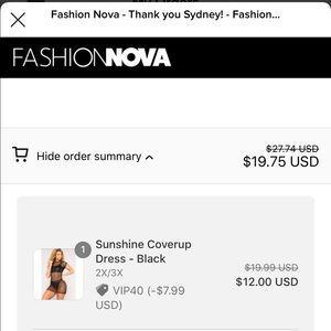 Fashion Nova Mesh cover up